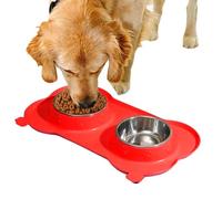 Cuenco para perros, cuencos dobles antideslizantes para agua y gatos, bandeja extraíble para alimentación de perros - Interior exterior enriquecimiento Noia