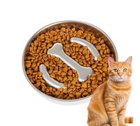 Cuenco para perros de acero inoxidable antiglotón para perros | Cuenco anti-Bascular Base Fijación para tamaños medianos grandes de dieta saludable