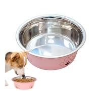 Cuenco para perros de acero inoxidable - Cuenco de agua para mascotas, cuenco de alimentación para gatos | Cómodos cuencos de alimentación antioxidantes para mascotas con borde