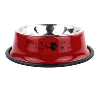 Cuenco Para Perros De Acero Inoxidable: Plato Antideslizante Para Mascotas, Contenedor De Comida Duradero, Cuenco De Alimentación Para Mascotas Pequeñas, Perro Gato Antideslizante Con Diseño De Capaci