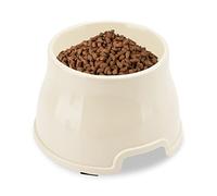 Cuenco para Perros de Orejas largas, Cuenco para Perros Spaniel, Cuenco Elevado de alimentación para Mascotas para Alimentos y Agua, Cuenco Alto Antideslizante, Cuenco Elevado (M, Blanco)