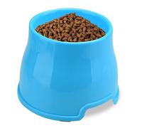 Cuenco para Perros de Orejas largas, Cuenco para Perros Spaniel, Cuenco Elevado de alimentación para Mascotas para Alimentos y Agua, Cuenco Alto Antideslizante, Cuenco Elevado (L, Azul)