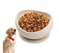 Cuenco para perros de silicona, placa de alimentación de gato de silicona - Cuenco para alimentación de cachorro de cansancio del bigote - taza de succión con bordes elevados para alimentos mojados y