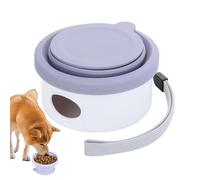 Cuenco para perros de viaje, cuenco de bocadillo para perros,Porta bolsas de caca de silicona para platos de mascotas para exteriores - Contenedor de comida para mascotas para perros de