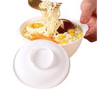 Cuenco para ramen apto para microondas, cuencos de fideos con tapa, diseño cubierto para microondas para mayor comodidad de calentamiento, no es fácil de quemar para hervir fideos, gachas de