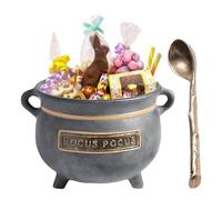 Cuenco para servir caramelos, decoración de caldero, postre de terror, contenedor de escritorio para frutas, gelatina, palomitas de maíz, chocolate, fondant