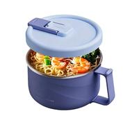 Cuenco para sopa con una tapa, 1100 ml, con aislamiento térmico, inserto de acero inoxidable resistente a la combustión, vaso para sopa como recipiente para pasta instantánea, para casa, cocina