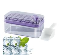 Cuenco pequeño de silicona - Mini bandeja de cubitos de hielo apilable | Bandeja de liberación portátil para congelador, forma de rejilla 32 flexible, superficie para cócteles, café helado, batidos