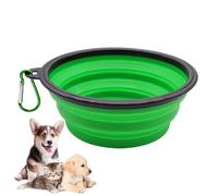 Cuenco plegable de silicona para perros con mosquetones para gatos y perros, portátil, plato de riego para caminar, estacionar, viajar