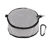 Cuenco plegable para perro, 1.5 L con cremallera para mascotas, plato sin derrames con clip de mosquetón para mascotas al aire libre, caminar, correr, montañismo, camping