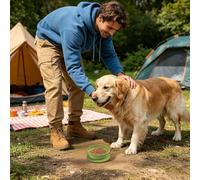 Cuenco Plegable para Perros - Cuenco de Silicona Suave de 13,3x13,3x4,5 cm | Contenedor de viaje portátil | Tazón de agua y comida | Accesorio de hidratación para animales | Caminar Acampar Playa Picn