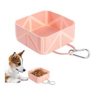 Cuenco Plegable para Perros,Dispenser Plegable De Comida para Mascotas | Bebedero Portátil 500 ml para Viajes Senderismo Acampada Playa Paseos Bote Camping
