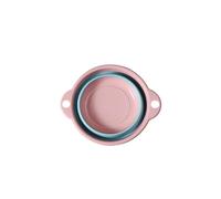 Cuenco Plegable Portátil para Lavar, Lavabo de Plástico Plegable, Bañera Multiusos para Exteriores, Lavabo Plegable de Viaje para Camping, Lavandería y Uso Doméstico (Pequeño Rosa)