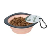 Cuenco portátil para Perros - Contenedor de alimentación Plegable | Plato de Viaje para Mascotas | Accesorio Compacto de Silicona Adecuado para Animales pequeños Viajes al Aire Libre Camping solución