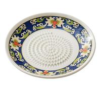 Cuenco rallador de cerámica, hecho a mano, rallador de ajo y jengibre, plato picador para queso, chocolate, verduras, plato de rallar afilado con diseño de salpicaduras, herramienta de cocina fácil de