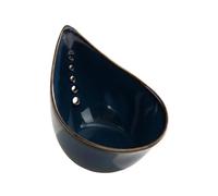 Cuenco removedor de especias de cerámica - removedor de hojas para jardineros, cerámica de cocina de 10,5x9 cm, tazón pequeño de preparación para picnic y camping