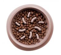 Cuenco slow feed de plástico para perros - Stefanplast - Color: Beige | Capacidad: 1 L