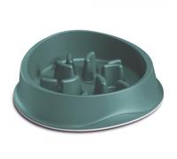 Cuenco slow feed de plástico para perros - Stefanplast - Color: Verde seco | Capacidad: 500 ml