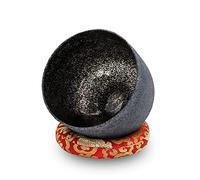 cuenco sonoro,juego de cuencos tibetanos, Cuenco tibetano de cristal de obsidiana: hecho de piedra natural en bruto, cuenco for chakras con estuche de transporte resistente, mazo y junta tórica de sed