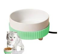 Cuenco térmico para gatos | Canales de agua para perros | Taza de agua flotante para perros con carga USB | Cuenco de agua de cerámica calentado con 30-35° Celsius | Cuenco de comida para gatos y