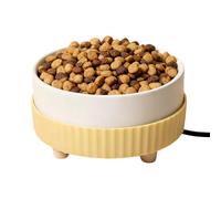 Cuenco termostático con calefacción para Mascotas, anticongelante, fácil de Limpiar, Plato térmico de Comida para Perros, de Agua Caliente para Cachorros, Gatos, Pollo, Pato