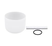 Cuenco tibetano, 432 - 440 Hz, chakra de raíz blanca, de cuarzo y cristal, 20 cm