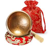 Cuenco tibetano 8 cm Set pequeño con madera mazo y sonido cuencos tibetanos Cojín meditación Terapia Respeto Atención