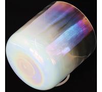 Cuenco tibetano Alchemy for yoga y meditación, cuenco curativo de sonido con golpeador de gamuza y junta tórica, cuenco tibetano de cristal de chakra de cuarzo coloreado(440Hz,7 inch B Note)