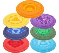 Cuenco Tibetano Almohadilla Bordada 7 Piezas para Sonido Varios estilos | Poliéster, Diseño Creativo, Ligera y Resistente, Base para Buddha Sound Bowl y Singing Bowl Estilo Aleatorio