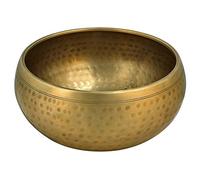 Cuenco tibetano budista de metal dorado martillado real para meditación (4.5 pulgadas, dorado martillado)