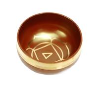 Cuenco Tibetano Cuenco budista de colores con audio for sanación, relajación del alma, yoga, meditación, utensilios Dharma, adornos cobre for los 7 chakras(Red)