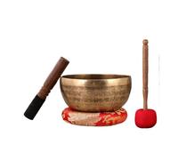 Cuenco Tibetano Cuenco de latón hecho a mano for meditación yoga, cuencos cantores mindfulness, instrumentos musicales musicoterapia(21-22cm)
