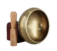 Cuenco tibetano, cuenco de sonido, cuenco tibetano de luna llena para curación de sonido, yoga, relajación, equilibrio de chakras, hecho a mano (9,5 cm)