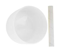 Cuenco Tibetano de 8 Pulgadas, Cuenco Tibetano de Cristal de Cuarzo Esmerilado Nota B, Instrumento Musical de Meditacin, de Bao con Sonido para Curacin del Sonido (blan