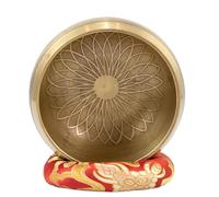 Cuenco tibetano de cobre, adorno campana bendición for la consagración del salón Buda templo hogar Equilibrio Emocional