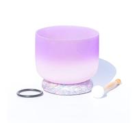 Cuenco tibetano de cristal, Cuenco tibetano de cristal for yoga, degradado rosa purpúreo, 7-12 pulgadas, hecho a mano(8 inches)