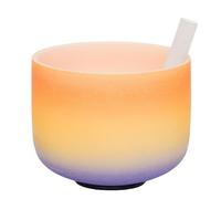Cuenco tibetano de cristal de 432 Hz - Serie de colores arcoíris, cuenco musical esmerilado 99,99% natural, ideal for yoga, relajación, meditación y curación de sonido (Size : 6 Inch B)
