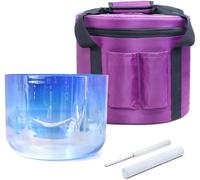 Cuenco tibetano de cristal de cuarzo con estuche for liberar la presión y meditar.(440Hz,5.5inch A#4)