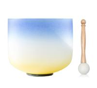 Cuenco tibetano de cristal de cuarzo esmerilado, cuenco musical for chakras de 432 Hz con mazo de goma y junta tórica, ideal for yoga, relajación, meditación y curación con sonido (Size : 12Inch C)