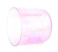 Cuenco Tibetano De Cristal De Cuarzo Transparente, Cuenco De Alquimia De Luz Cósmica Rosa, 15 Cm, 432 Hz, For Yoga, Meditación Y Sanación Sonora, Con Mazo Y Junta Tórica.(G Note)