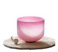 Cuenco tibetano de cristal Instrumento cristalino del cuenco canto color caramelo de 8 pulgadas for la relajación profunda curativa sonido(432Hz Note C)