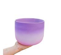 Cuenco tibetano de cristal Instrumentos musicales de garganta corazón Color rosa blanco púrpura 8 pulgadas 432 HZ/440 hz(D 440HZ)