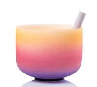 Cuenco tibetano de cristal - Serie de colores del arco iris, cuenco musical esmerilado 99,99% natural for chakras, ideal for yoga, relajación, meditación y curación de sonido (Size : 10 Inch E)