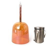 Cuenco Tibetano De Cuarzo Transparente Con Mango De Color De 15 Cm, Cuenco De Afinación Profesional De 7 Tonos, For Aliviar El Estrés, Terapia De Sonido Budista, Con Martillo(F4 tone,432hz)