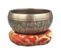 Cuenco tibetano de latón hecho a mano, cuenco zen con sonido de meditación for sanación, oración y relajación.(12.5cm)