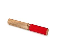 Cuenco tibetano de madera con cabeza de cuero, suministros budistas para relajación, yoga, curación, atención plena (mazo rojo)