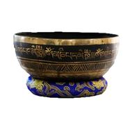 Cuenco tibetano for meditación, cuenco de sonido Buda cobre for musicoterapia yoga Equilibrio Emocional(22cm)