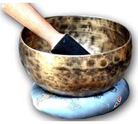 Cuenco tibetano hecho a mano de 8 pulgadas hecho a mano por Singing Bowl House en Nepal