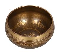 Cuenco tibetano hecho a mano de Buda Tíbet, cuenco golpeado, terapia musical ritual, timbre de cobre, cuenco con sonido con golpeador de madera para curación de chakras, yoga, relajación, cuenco de