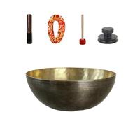 Cuenco tibetano hecho a mano, línea de grabado latón, curación cobre